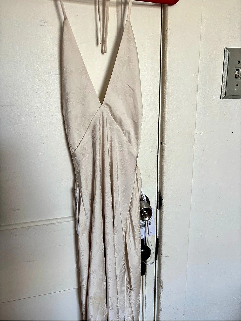 Princess Polly Limosina Halter Maxi Dress Cream Size 2